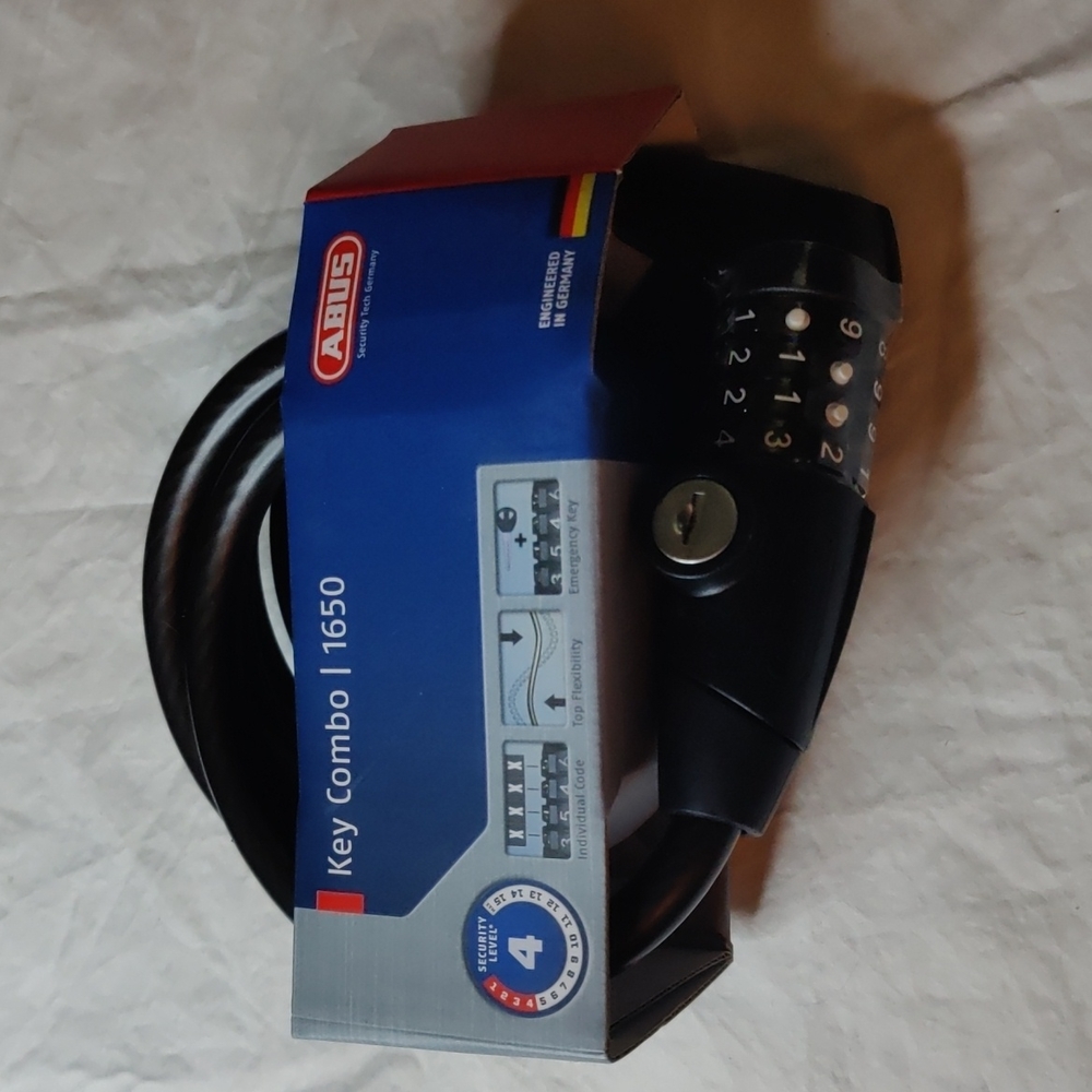 🎊ABUSCOMBO AND KEY CABLE LOCK 1650 - Picture 1 of 1